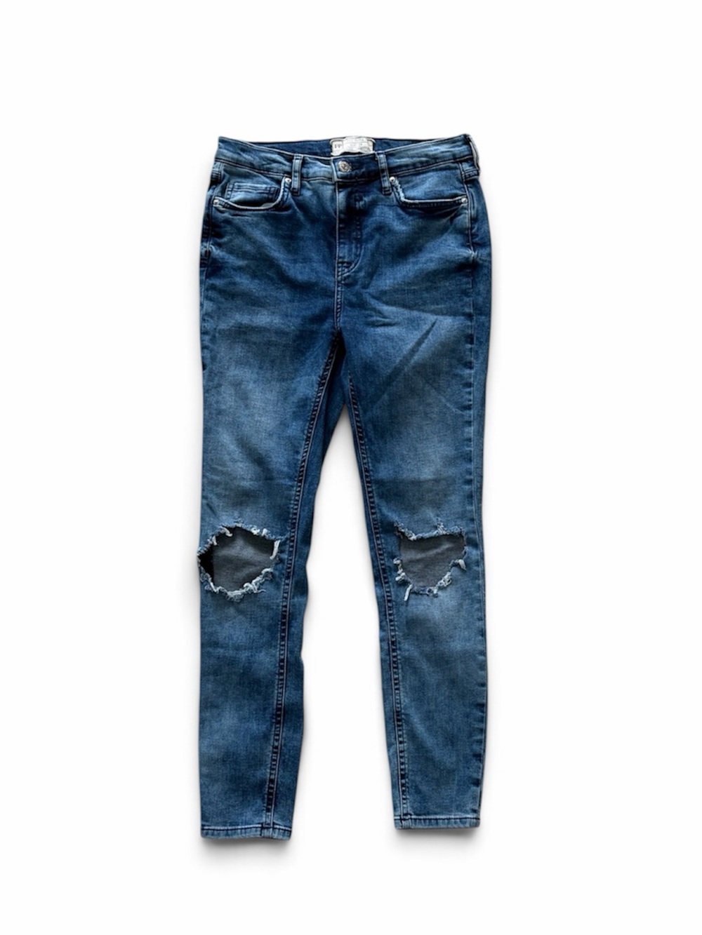 Free People High-Rise Busted Knee Skinny Jeans - Picture 3 of 5